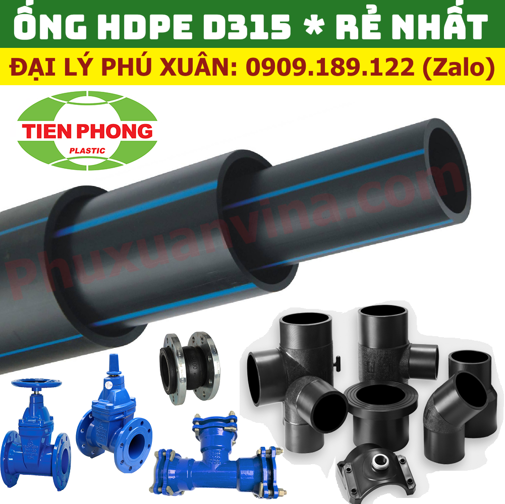 Ống HDPE D300/315 - Giá Rẻ Vô Địch - Giao Hàng